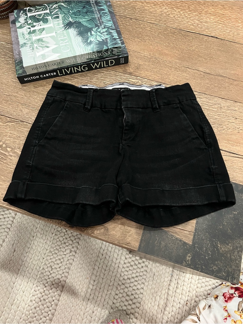 Dear John Black Cuffed Bermuda Shorts